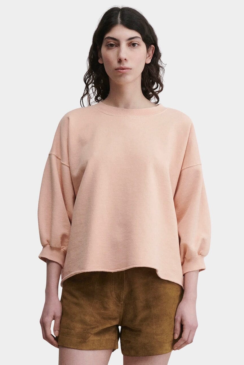 Rachel Comey | Fond Sweatshirt In Melon - SHOP YUCCA Shirts & Tops RACHEL COMEY - YUCCA, Yucca store Denver, women’s clothing boutique near me, boutiques Denver, boutiques near me, women’s high quality sweatshirt.