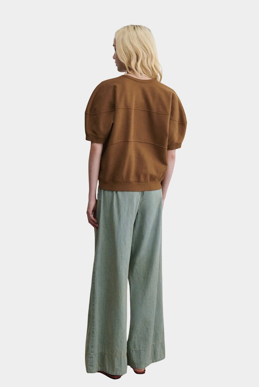 Rachel Comey | Football Sweatshirt In Bronze - SHOP YUCCA Shirts & Tops RACHEL COMEY - YUCCA, Yucca store Denver, women’s clothing boutique near me, boutiques Denver, boutiques near me, women’s high quality sweatshirt.