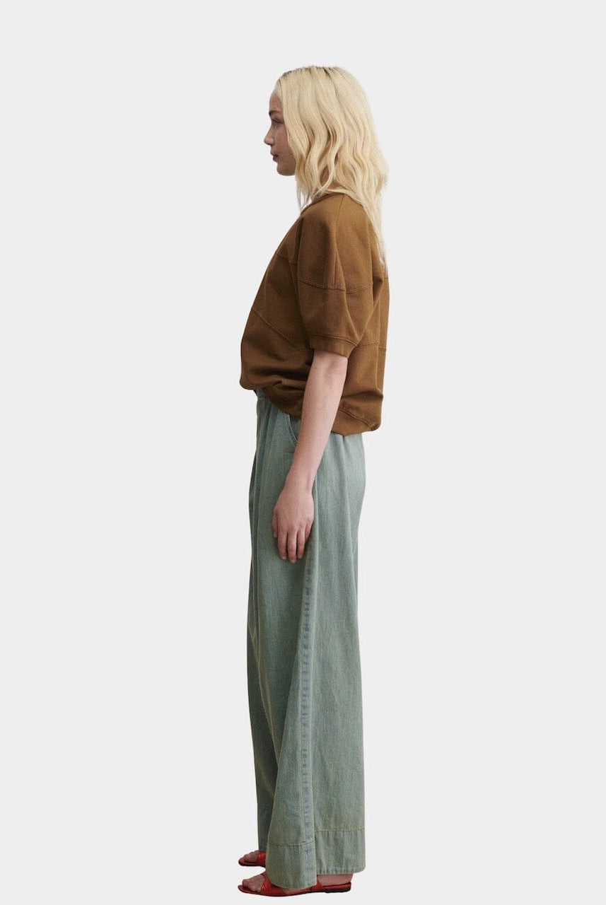 Rachel Comey | Football Sweatshirt In Bronze - SHOP YUCCA Shirts & Tops RACHEL COMEY - YUCCA, Yucca store Denver, women’s clothing boutique near me, boutiques Denver, boutiques near me, women’s high quality sweatshirt.