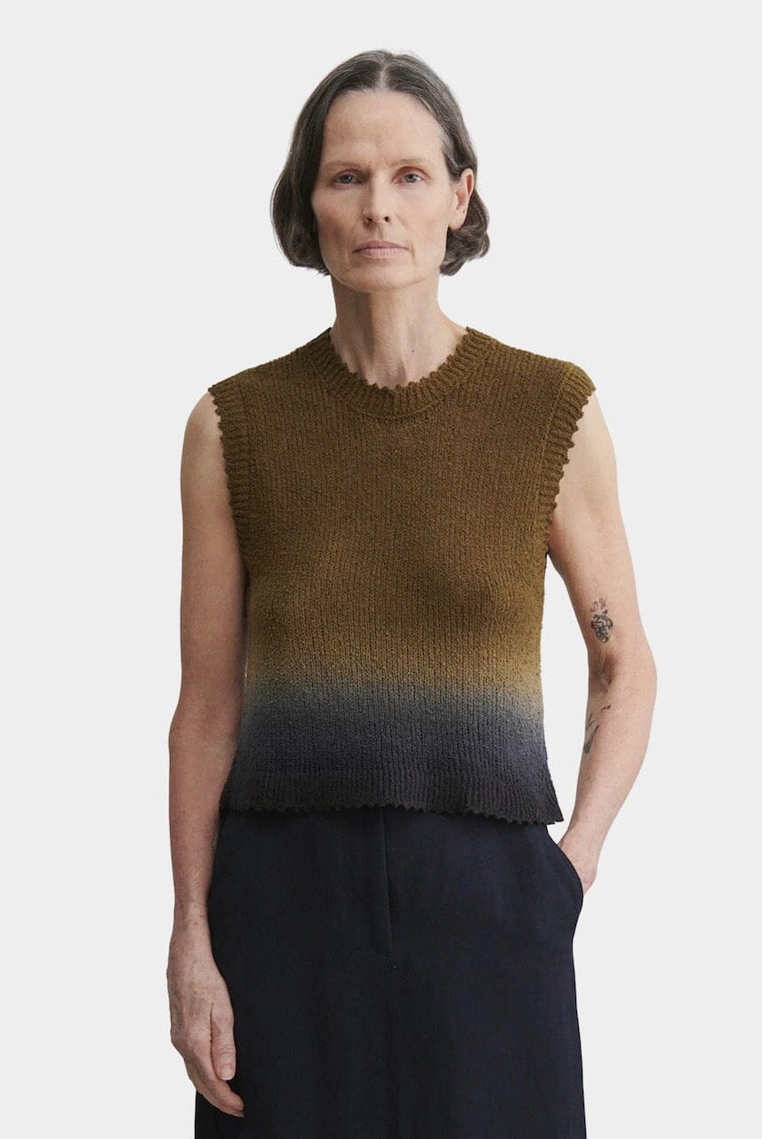Rachel Comey - Santee Top - Olive/Black - Shirts & Tops - YUCCA, Yucca store Denver, women’s high quality knitwear.