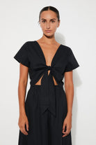 Rita Row | Liana Top In Dark Navy - SHOP YUCCA Shirts & Tops RITA ROW - YUCCA, Boutiques Denver, stylish tops for women, cherry creek boutique, high quality casual tops.