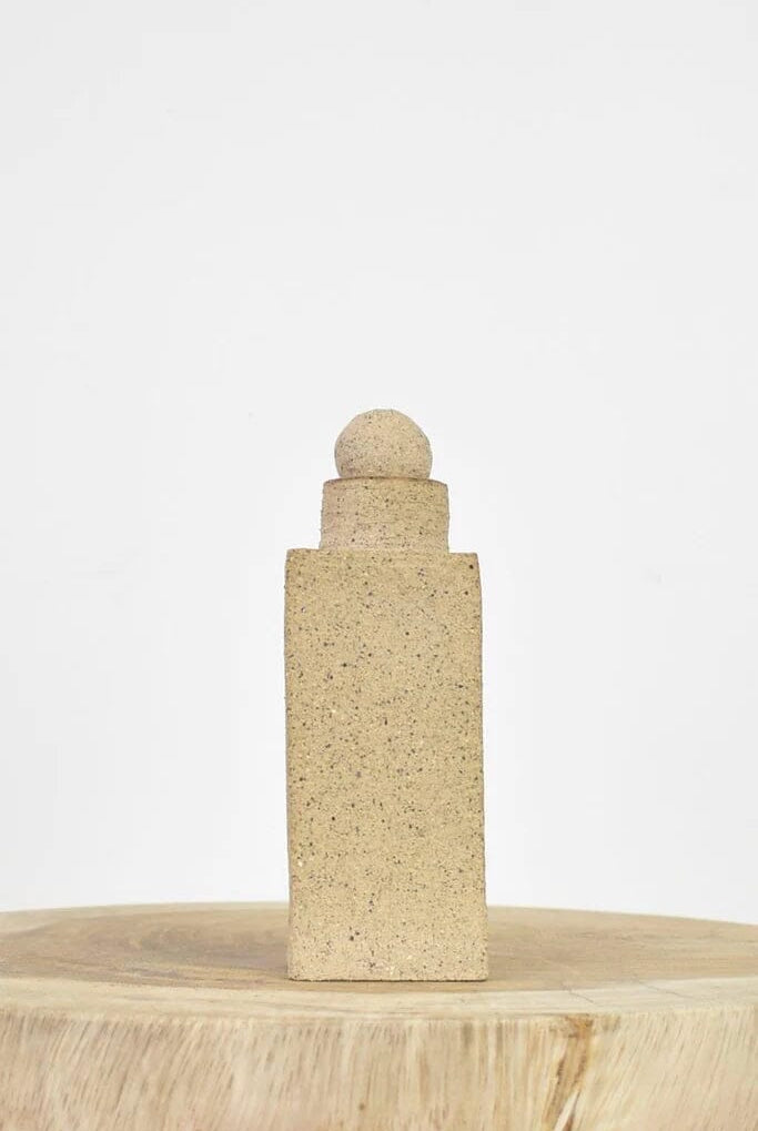 Ruby Bell Ceramics | Rectangular Clay Bottle In Speckled Clay - SHOP YUCCA Sculptures & Statues RUBY BELL CERAMICS - YUCCA