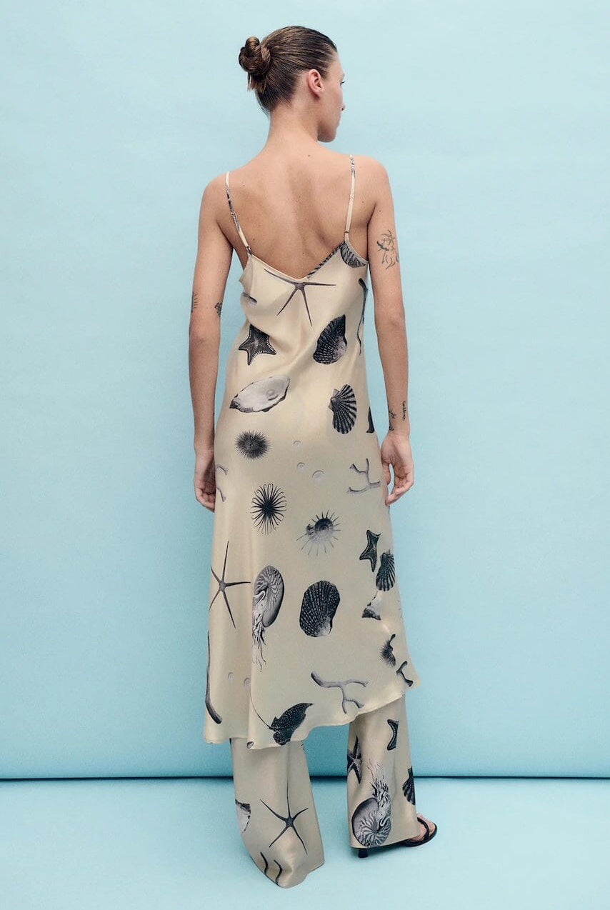 Silk Laundry | 90's Slip Dress In Seashells - SHOP YUCCA Dress SILK LAUNDRY - YUCCA, artistic clothing for women, Women’s clothing store Denver, boutique stores near me, capsule wardrobe, women’s elevated basics.