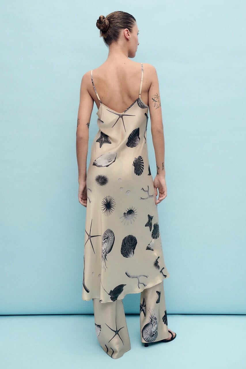 Silk Laundry | 90's Slip Dress In Seashells - SHOP YUCCA Dress SILK LAUNDRY - YUCCA, artistic clothing for women, Women’s clothing store Denver, boutique stores near me, capsule wardrobe, women’s elevated basics.