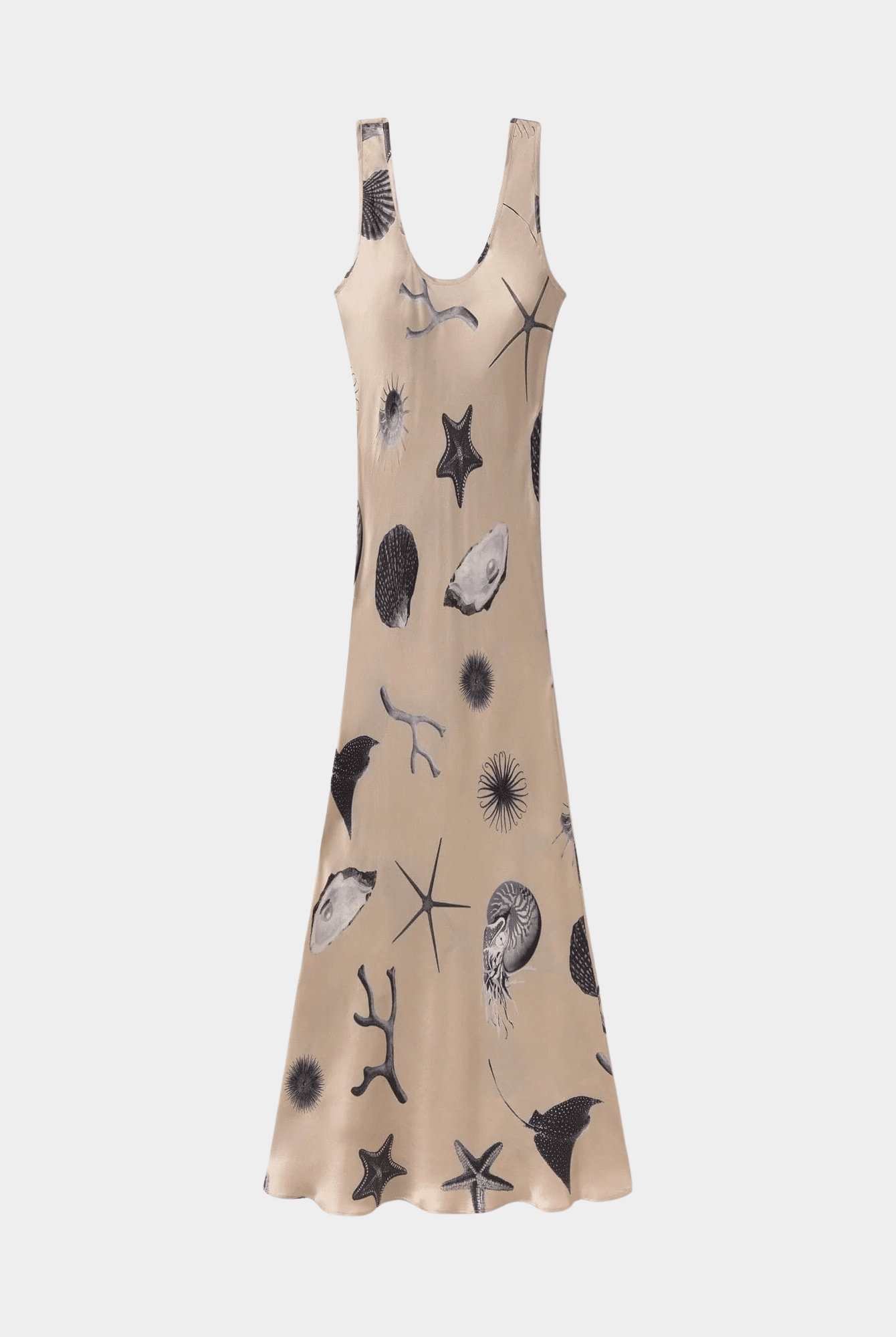 Silk Laundry | Scoop Neck Dress In Seashells - SHOP YUCCA Dress SILK LAUNDRY - YUCCA, artistic clothing for women, Women’s clothing store Denver, boutique stores near me, capsule wardrobe, women’s elevated basics.