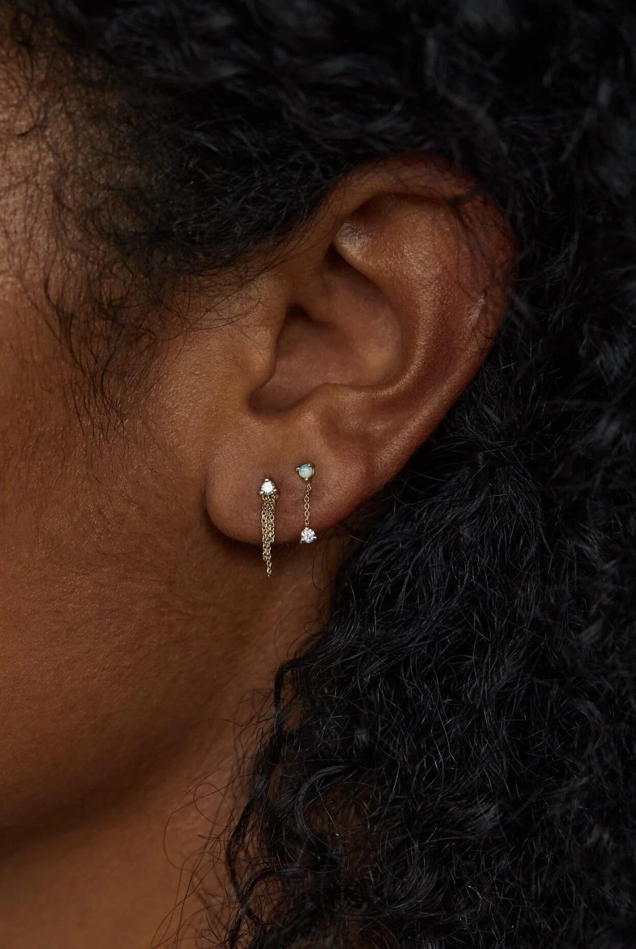 Wwake - Diamond Mist Earring- Earrings - - Yucca, boutique stores near me, unique jewelry denver.