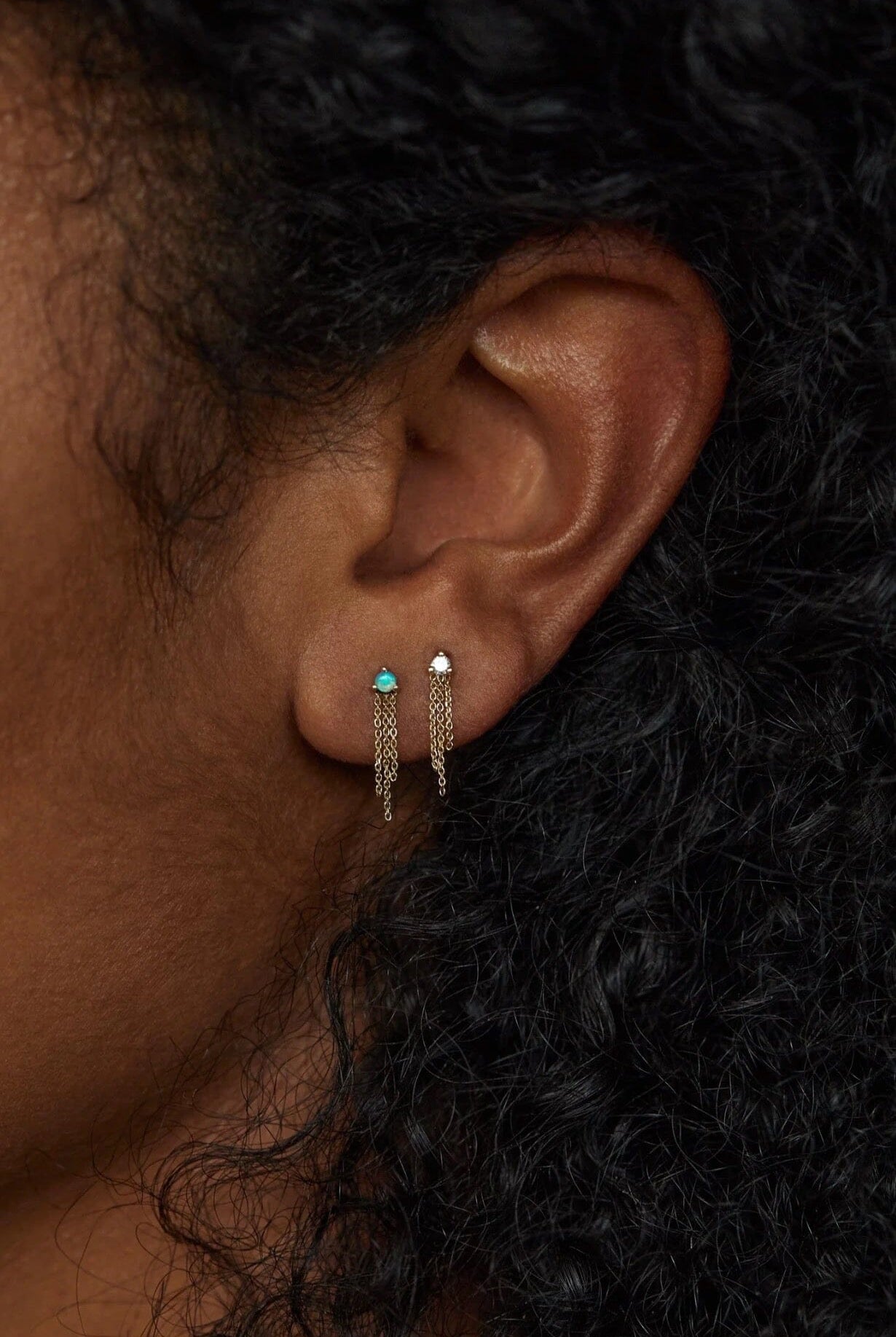 Wwake - Diamond Mist Earring- Earrings - - Yucca, boutique stores near me, unique jewelry denver.