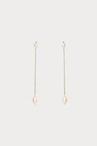 Wwake- Long Pearl Shower Earring - Earrings - YUCCA, artistic jewelry for women, boutique near me, unique jewelry denver.