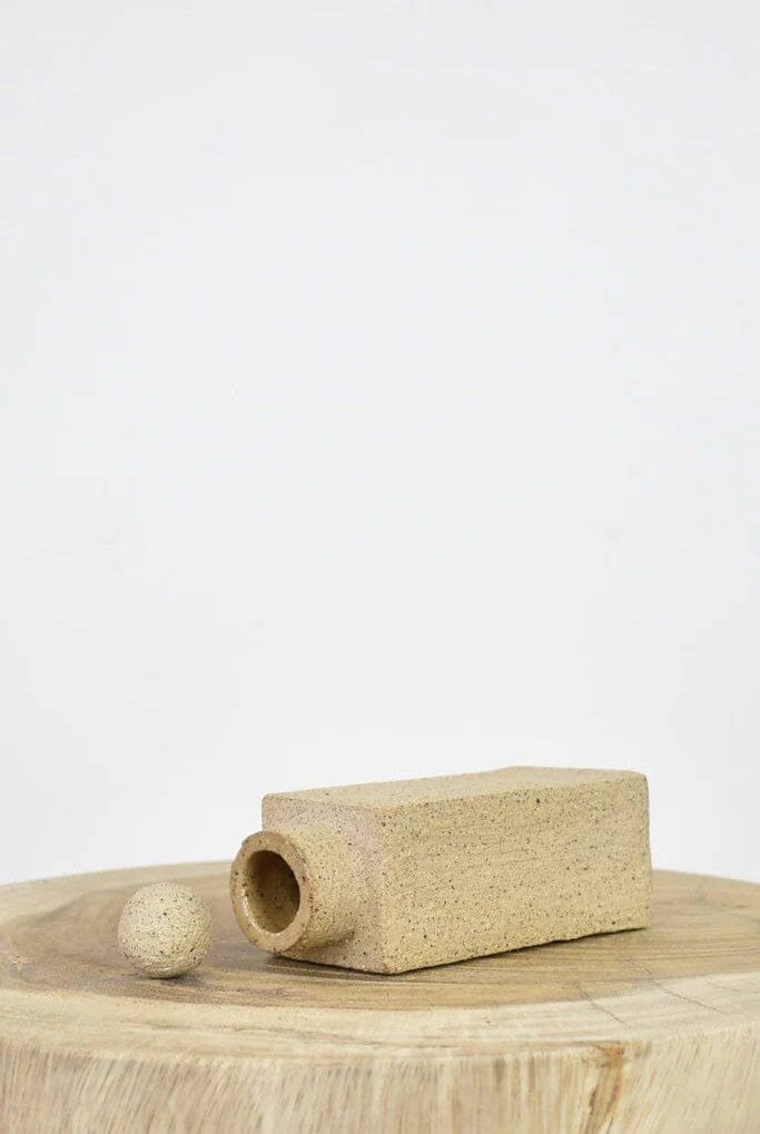 Ruby Bell Ceramics | Rectangular Clay Bottle In Speckled Clay - SHOP YUCCA Sculptures & Statues RUBY BELL CERAMICS - YUCCA 