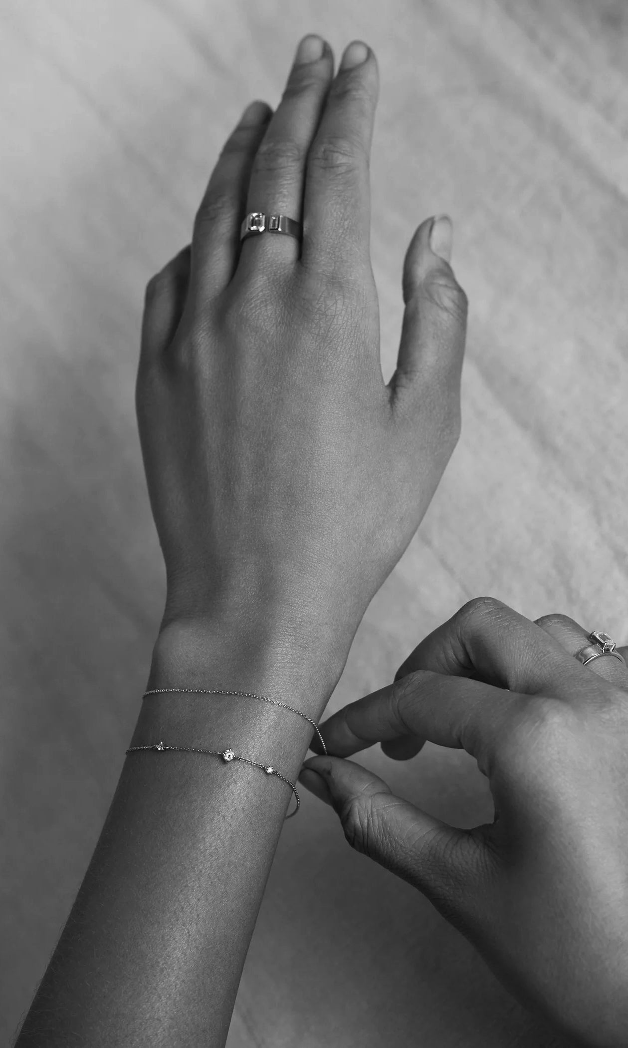 Bracelets at YUCCA Denver – modern minimalist jewelry styled on wrist, independent designer accessories