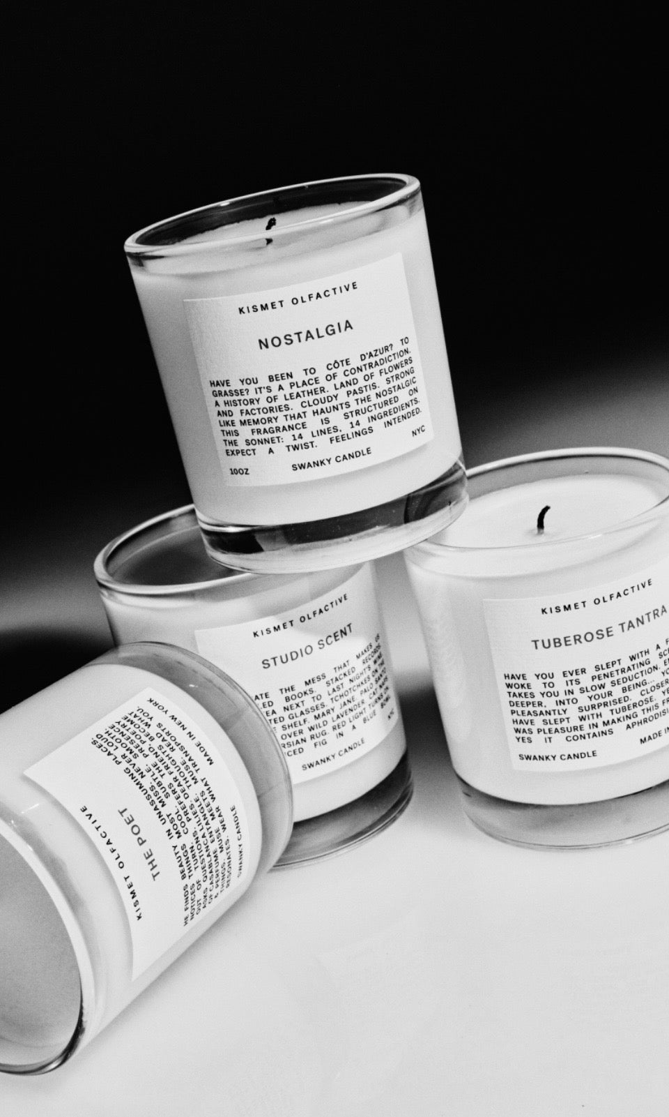 Candles at YUCCA – clean-burning scented candles in glass vessels from independent fragrance brands