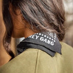 Hey Gang - Bandana - Black - YUCCA, artistic accessories, boutique near me, shop local denver.