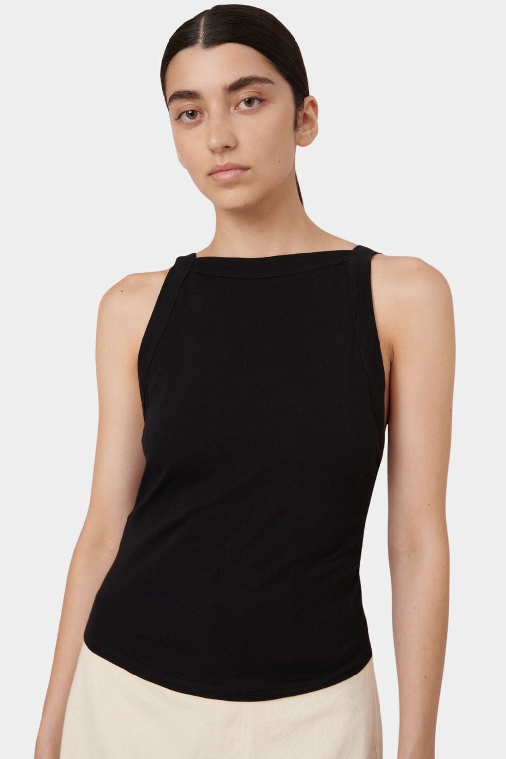 Kowtow - Low Back Cami In Black - Tank Top - YUCCA, Boutiques Denver, stylish tops for women, high quality casual tops.