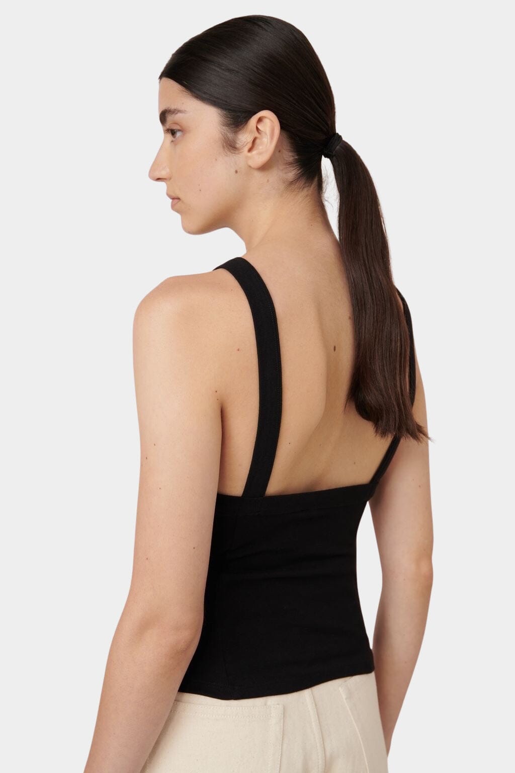 Kowtow - Low Back Cami In Black - Tank Top - YUCCA, Boutiques Denver, stylish tops for women, high quality casual tops.