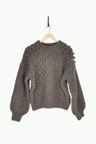 Ichi Antiquites | Peru Hand Knit Pullover In Mocha - SHOP YUCCA Sweater ICHI ANTIQUITÉS - YUCCA 