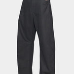 7115 by Szeki Curve Legged Work Trouser charcoal black cotton trousers front view