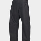 7115 by Szeki Curve Legged Work Trouser charcoal black cotton trousers front view