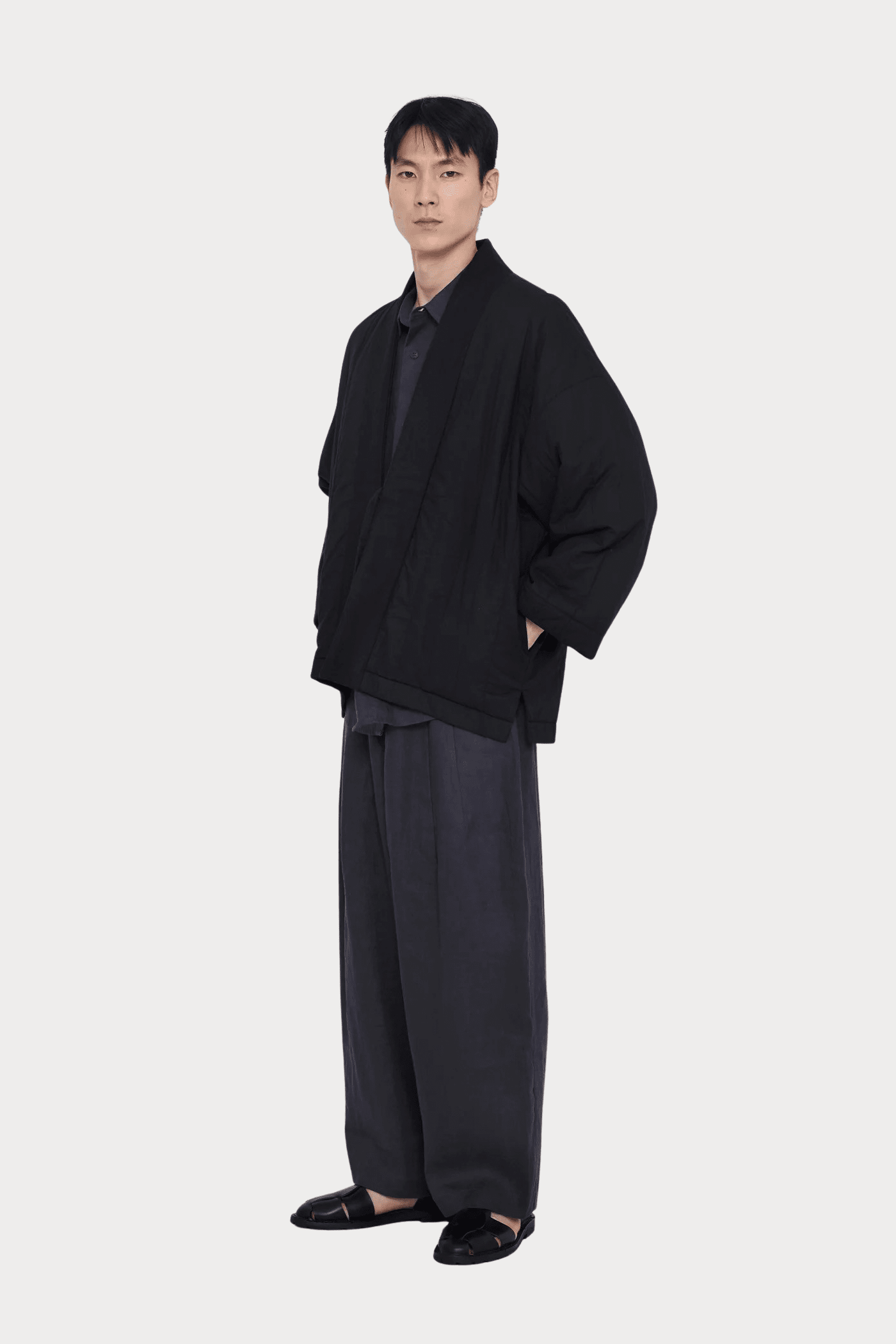 7115 By Szeki - Reversible Quilted Jacket - Black - Coats & Jackets- YUCCA, women’s coats, women’s high quality outerwear.