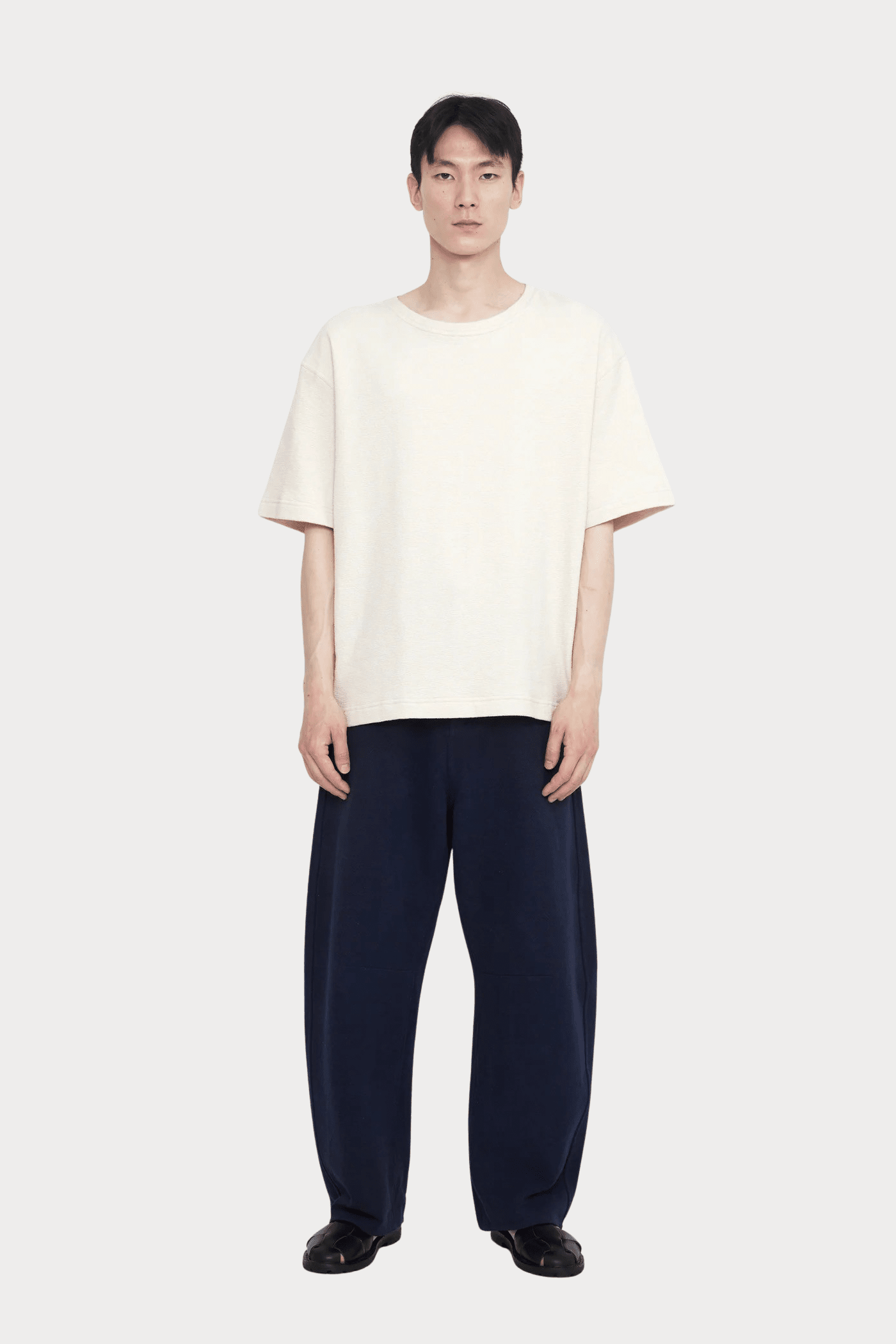 7115 By Szeki - Relaxed Curve Legged Trouser - Navy - Pants - YUCCA, Women’s clothing store Denver,  women’s elevated pants.