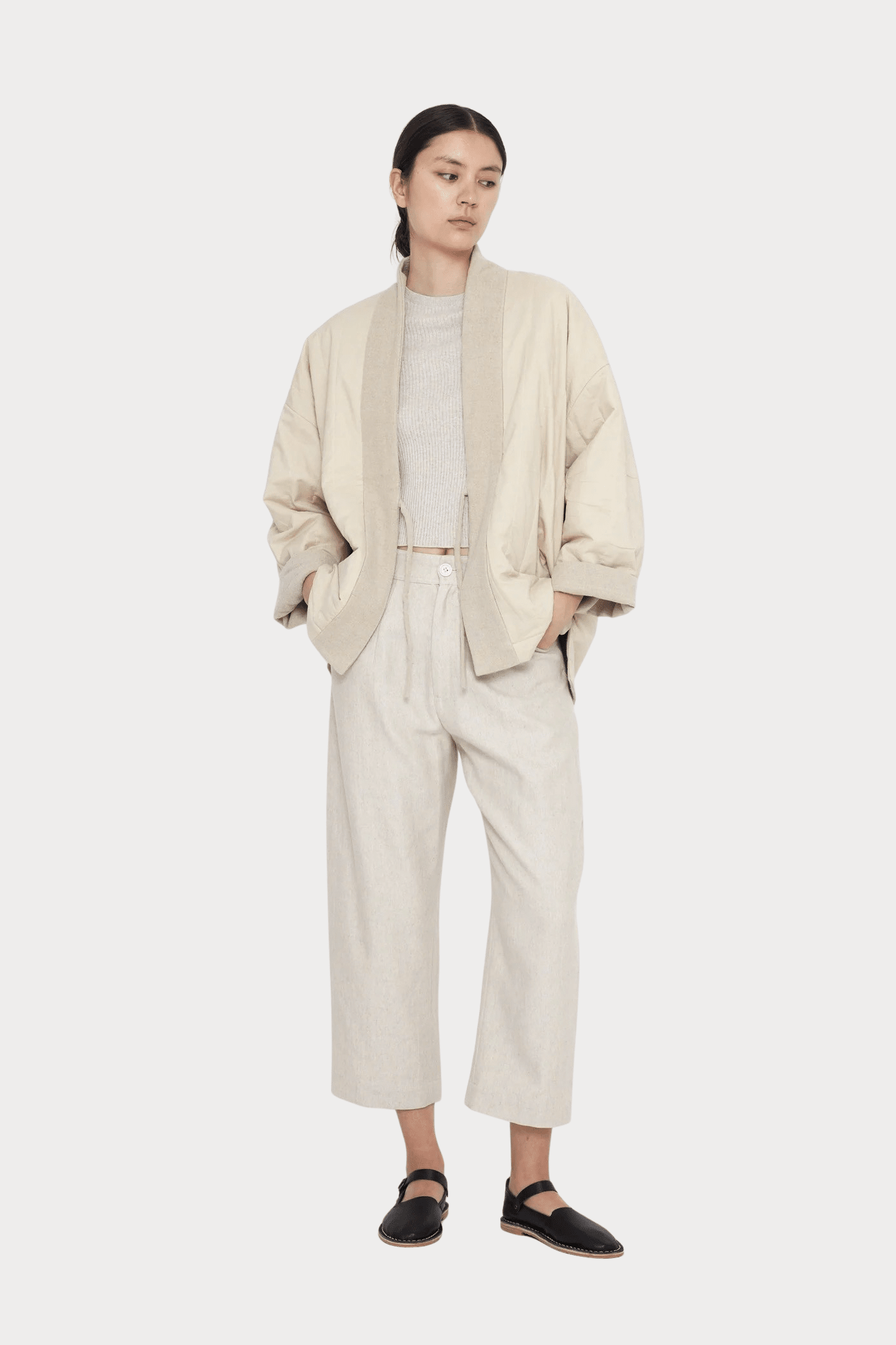 7115 By Szeki - Reversible Quilted Jacket - Oatmeal - Coats & Jackets - YUCCA, shop local denver, women’s clothing website.