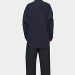 7115 by Szeki Signature Curve Legged Trouser Canvas Edition black trousers back view