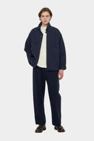 7115 By Szeki | Signature Curve Legged Trouser In Navy Black - SHOP YUCCA Pants 7115 BY SZEKI - YUCCA 