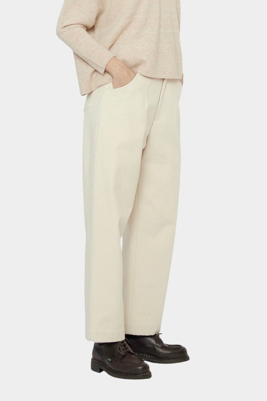 7115 By Szeki | Signature Curve Legged Trouser In Off White - SHOP YUCCA Pants 7115 BY SZEKI - YUCCA 