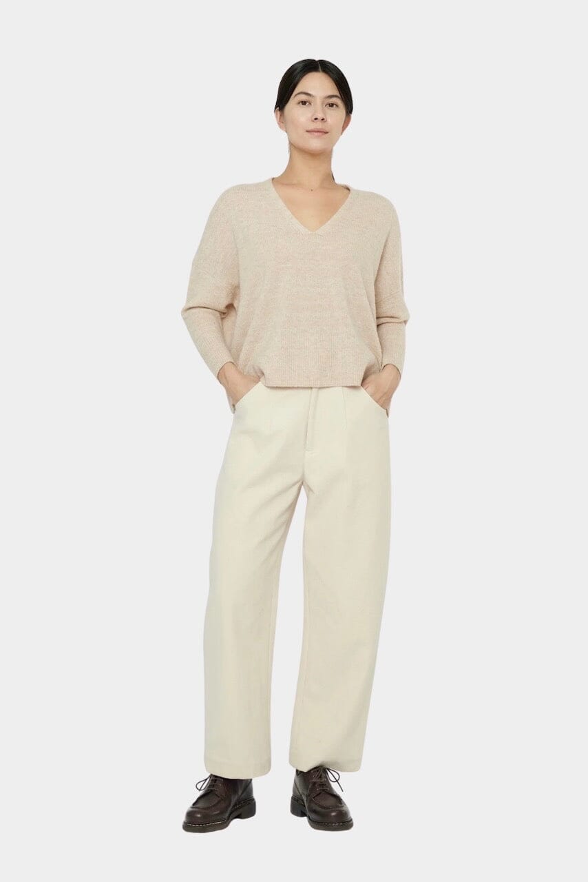 7115 By Szeki - Signature Curve Legged Trouser - Off White - Pants - YUCCA, Women’s clothing store Denver, boutique near me.