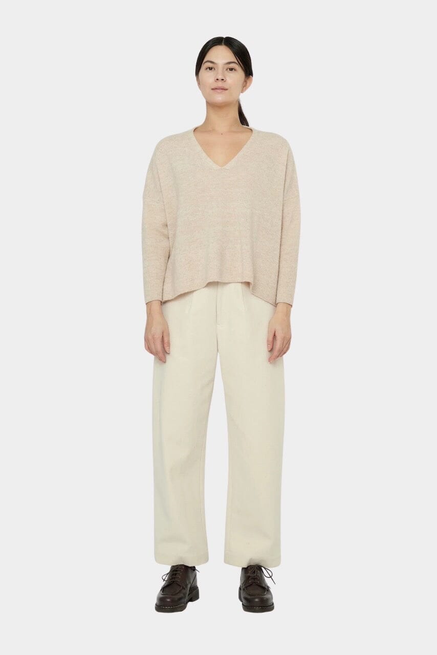 7115 By Szeki - Signature Curve Legged Trouser - Off White - Pants - YUCCA, Women’s clothing store Denver, boutique near me.