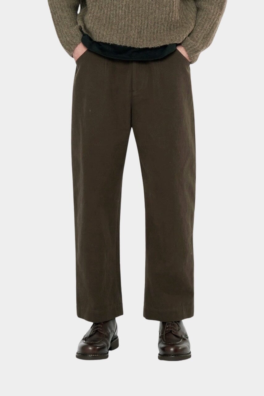 7115 By Szeki | Signature Curve Legged Trouser In Taupe Brown - SHOP YUCCA Pants 7115 BY SZEKI - YUCCA 