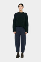 7115 By Szeki | Signature Elastic Pull-Up Trouser In Navy Black - SHOP YUCCA Pants 7115 BY SZEKI - YUCCA 