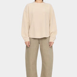 7115 by Szeki Signature Keepsake Jumper Off-White front view with relaxed sleeves at YUCCA Denver.