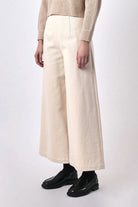 7115 by Szeki | Signature Wide-Legged Trouser In Off-White - SHOP YUCCA Pants 7115 BY SZEKI - YUCCA 