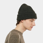 7115 by Szeki Signature Yak Beanie in Charcoal rib knit yak merino hat