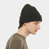 7115 by Szeki Signature Yak Beanie in Charcoal rib knit yak merino hat