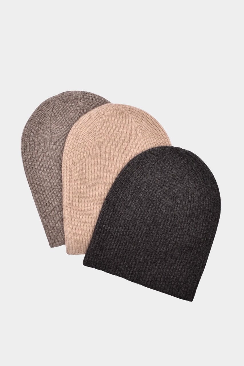 7115 by Szeki Signature Yak Beanie in Charcoal rib knit yak merino hat