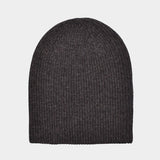 7115 by Szeki Signature Yak Beanie in Charcoal rib knit yak merino hat