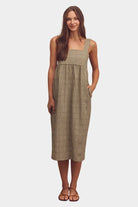 Amente | Back Tie Midi Dress In Olive - SHOP YUCCA Dresses AMENTE - YUCCA 