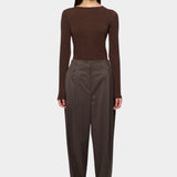 Round T-Shirt, Brown