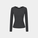 Round T-Shirt, Charcoal