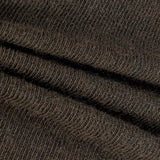 Amomento Turtle T-Shirt in Brown neckline close-up, showing soft folds and fine jersey texture