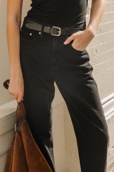 Apiece Apart - High Rise Mari Barrel Jean - Luna Wash - Bottoms - YUCCA, boutique near me, cherry creek boutique.