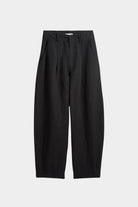 Apiece Apart Bari Crop Trouser black linen cotton cropped wide leg trousers product view
