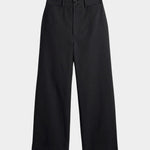 Apiece Apart Classic Merida Pant black cotton wide leg cropped trousers product view
