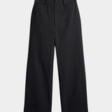 Apiece Apart Classic Merida Pant black cotton wide leg cropped trousers product view