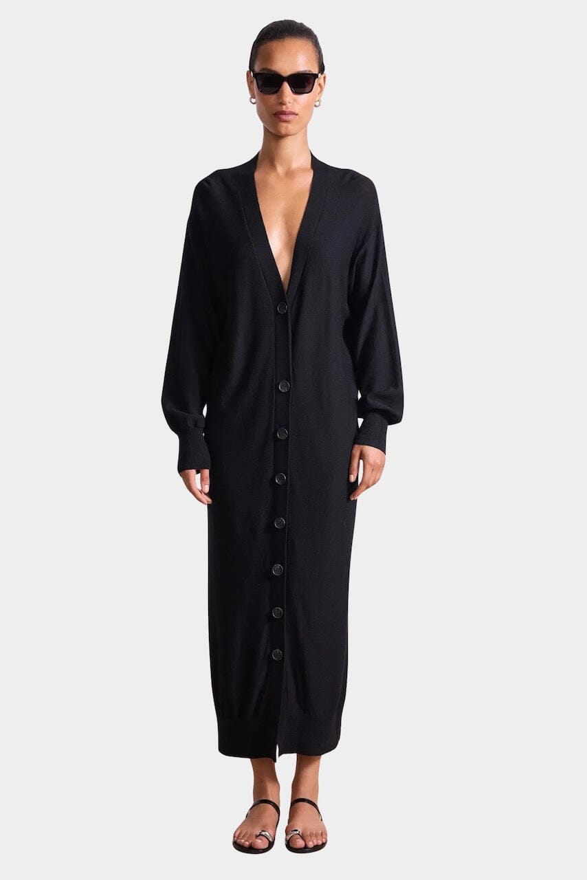 Apiece Apart - Drippy Cardi Dress - Black - Cardigan - YUCCA, Yucca store Denver, women’s high quality dress.