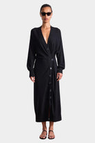 Apiece Apart | Drippy Cardi Dress In Black - SHOP YUCCA Dresses APIECE APART - YUCCA 