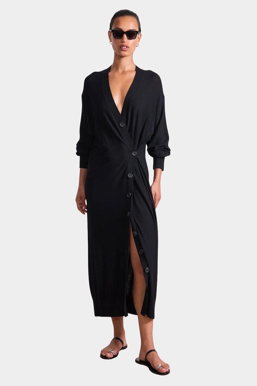 Apiece Apart | Drippy Cardi Dress In Black - SHOP YUCCA Dresses APIECE APART - YUCCA 