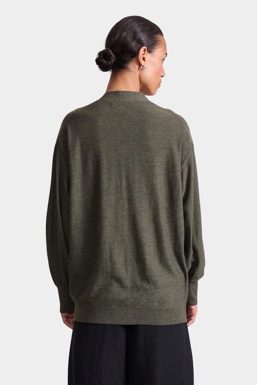 Apiece Apart - Drippy Tissue Cardigan - Olive - Cardigan - YUCCA, Yucca store Denver, women’s high quality knitwear.