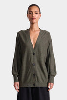 Apiece Apart | Drippy Tissue Cardigan In Olive - SHOP YUCCA Cardigan APIECE APART - YUCCA 